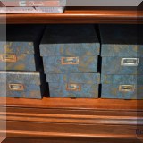 D091. 10 Marbled paper photo storage boxes. - $6 ea